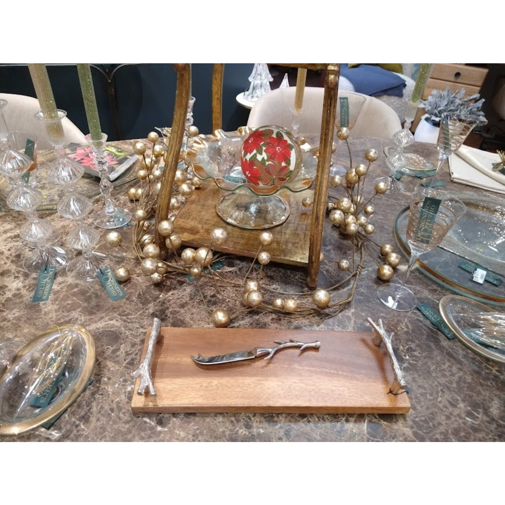 Winward Floral & Seasonal Decor Metallic Ball Garland 48"