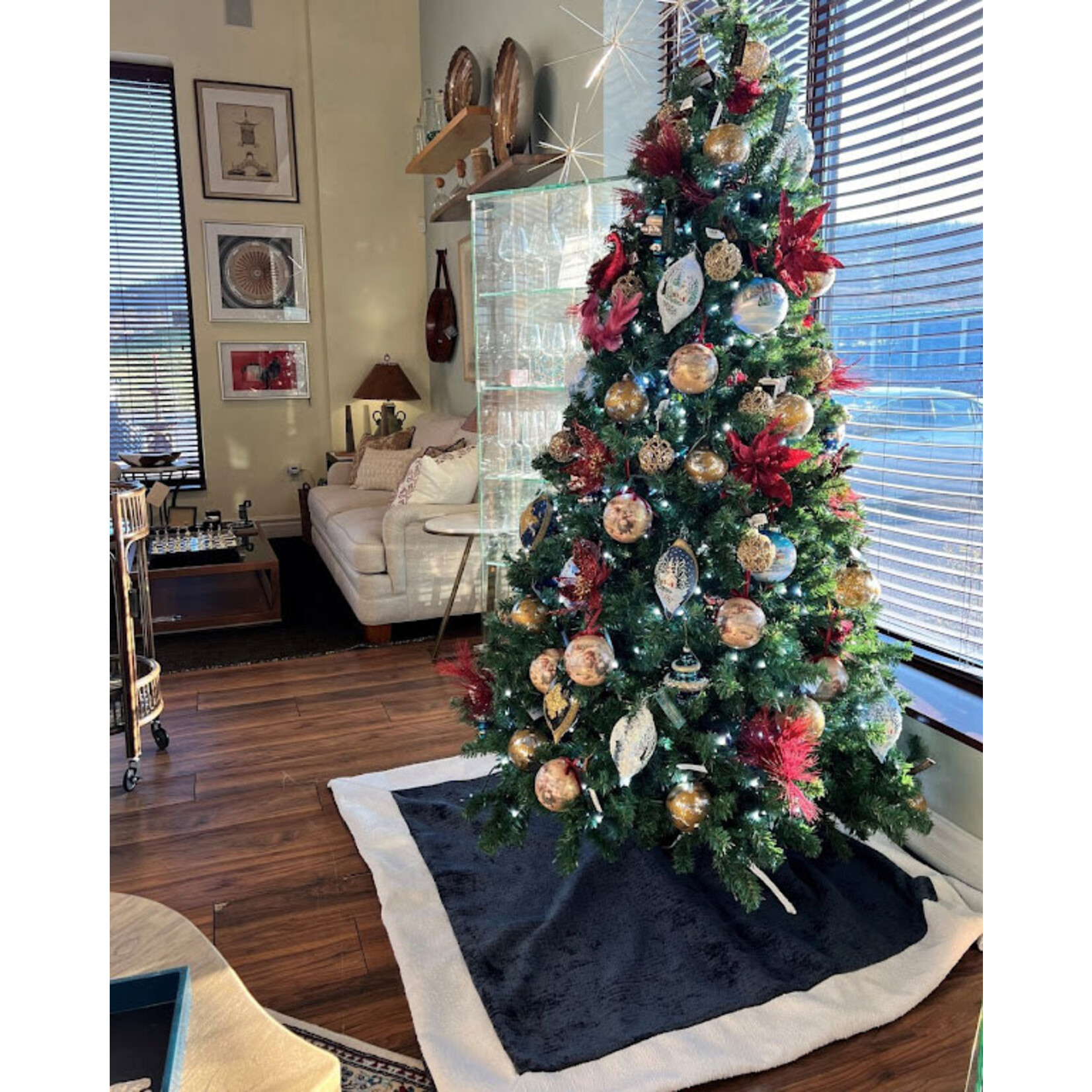 Katherine's Collection Red Sparkle Pine Burst Spray