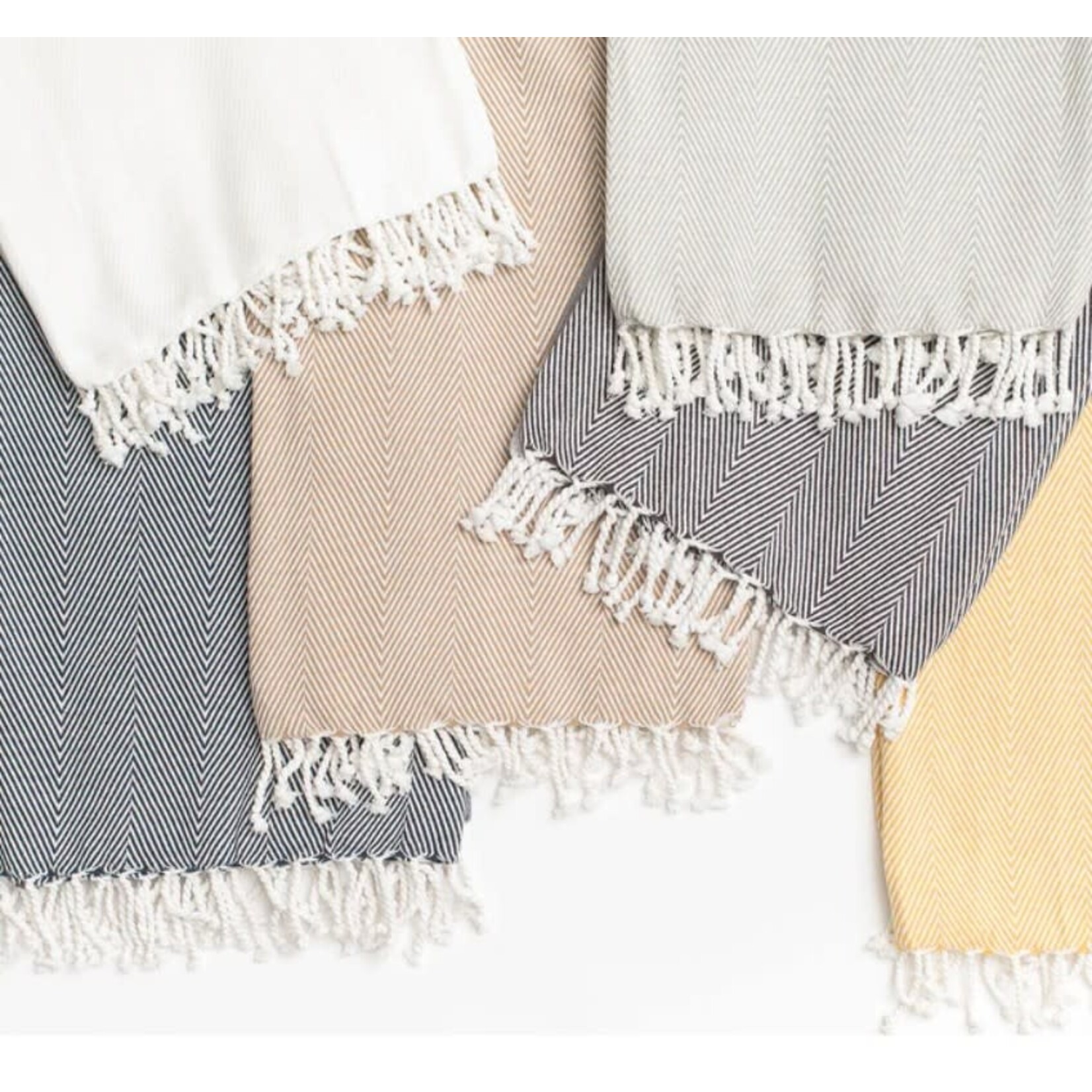 Zestt Organics Herringbone Throw Midnight