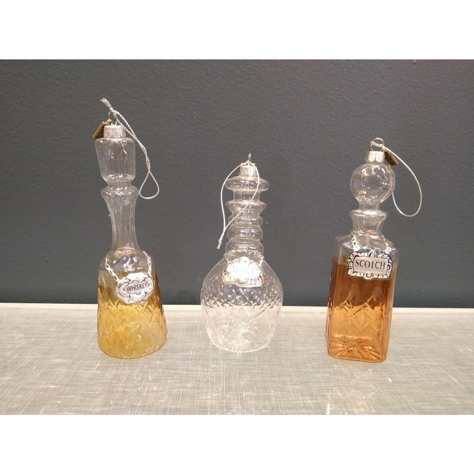 RAZ Imports Whiskey Decanter Glass Ornament