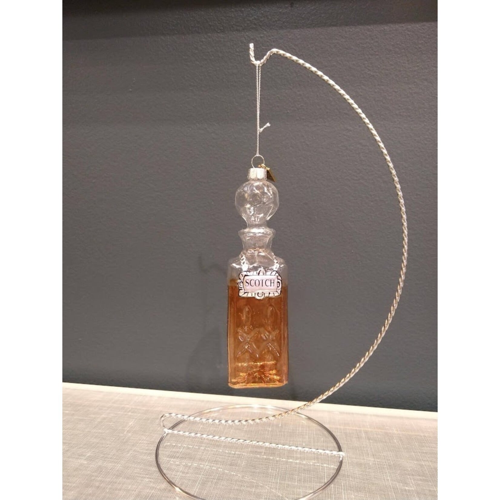 RAZ Imports Whiskey Decanter Glass Ornament