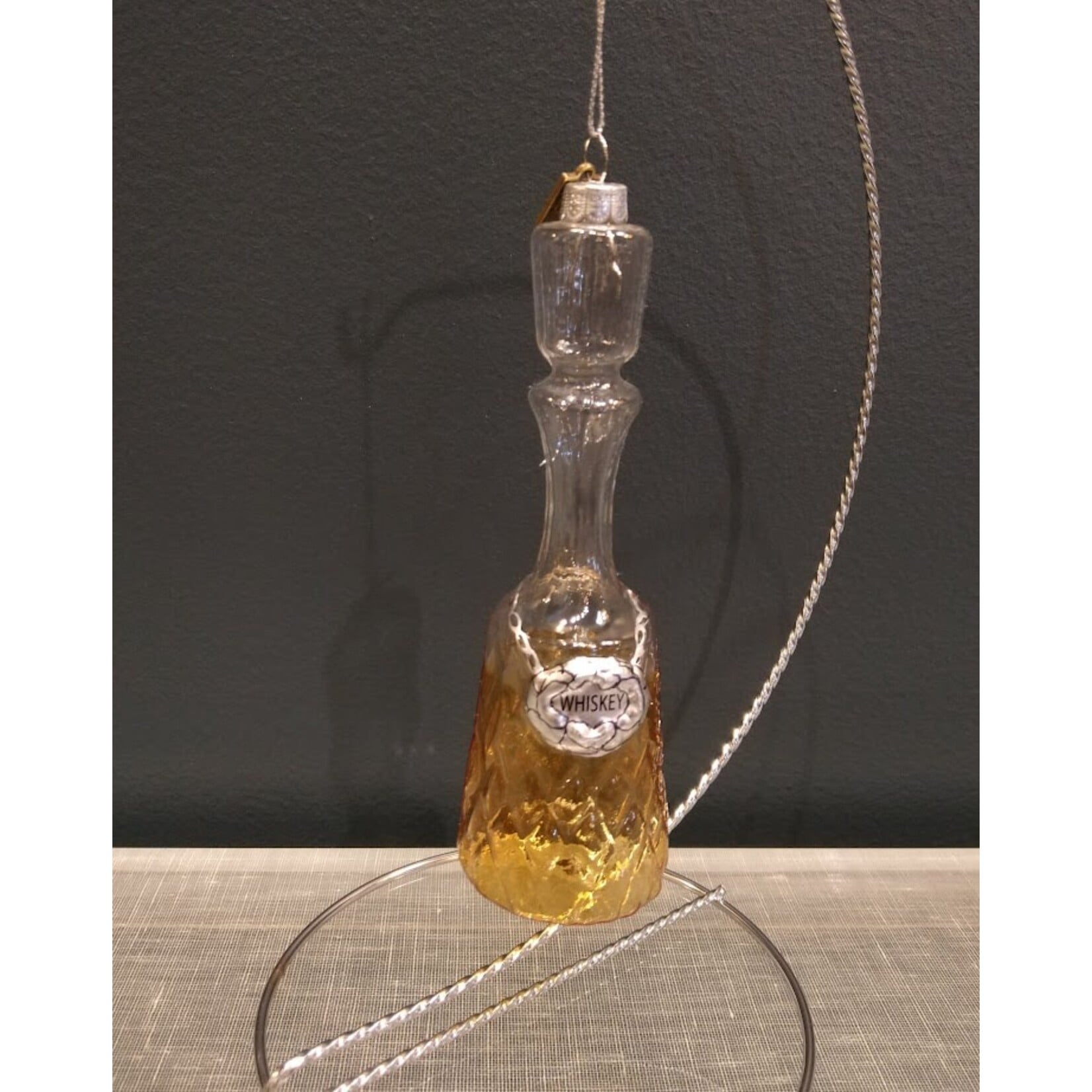 RAZ Imports Whiskey Decanter Glass Ornament