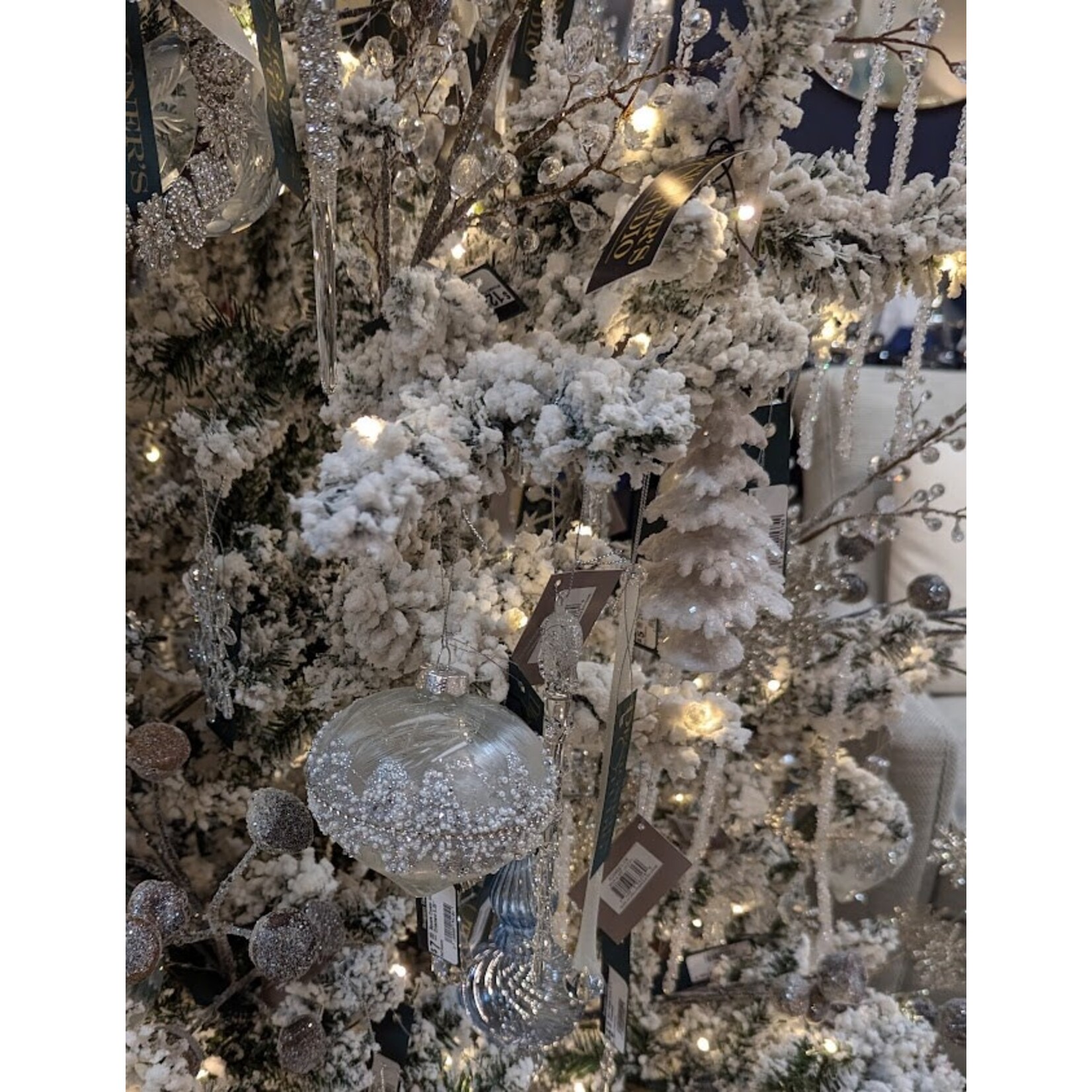 Jim Marvin Enterprises Spun Glass Icicle Ornament 6''