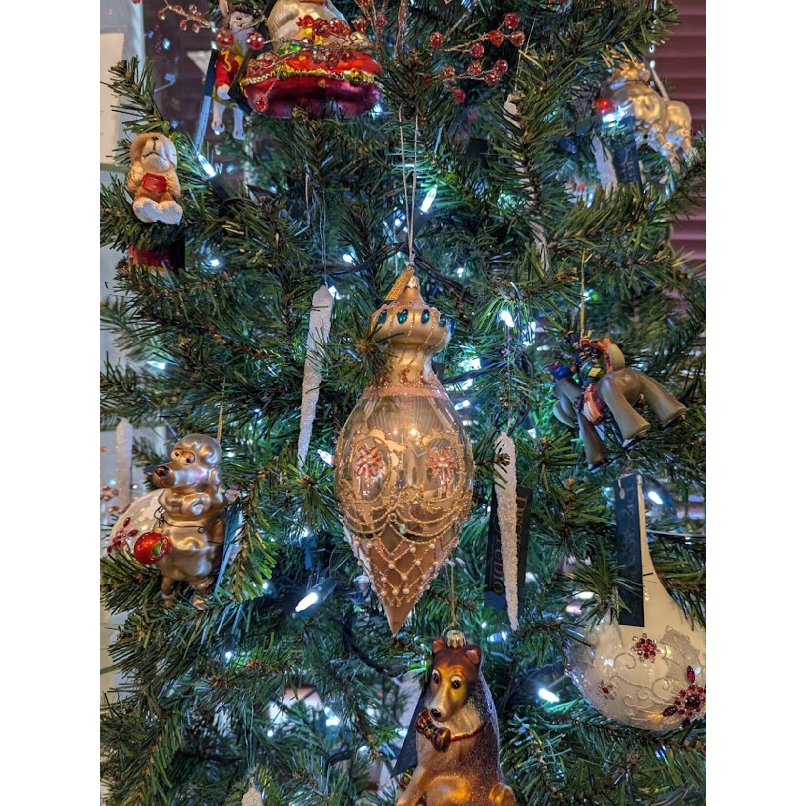 Katherine's Collection Glass Botanic Cupola Finial Ornament