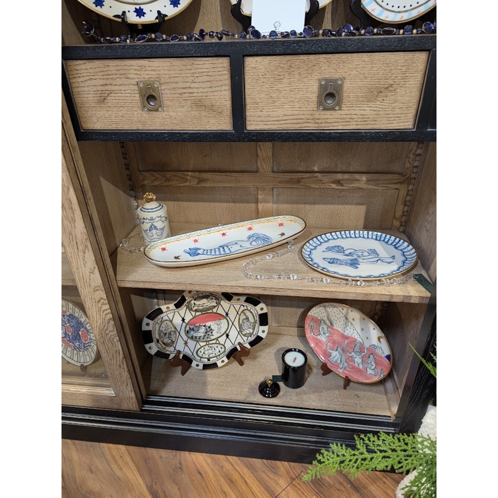 Gunia Project Vedmid-Hora and Mermaids Oval Plate