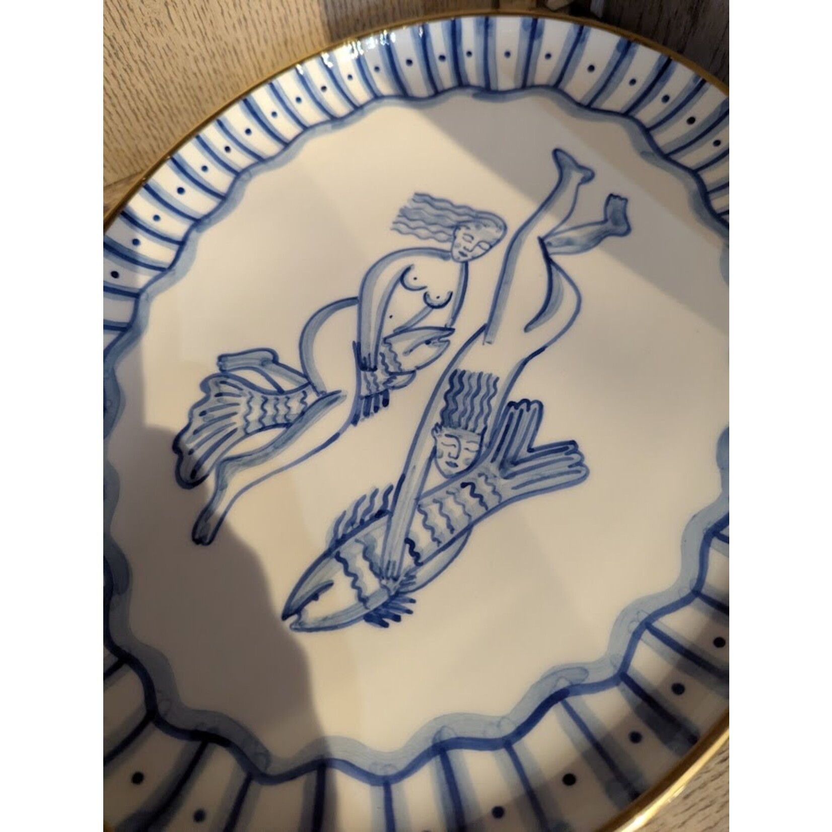 Gunia Project Ceramic Oval Plate with Sirens