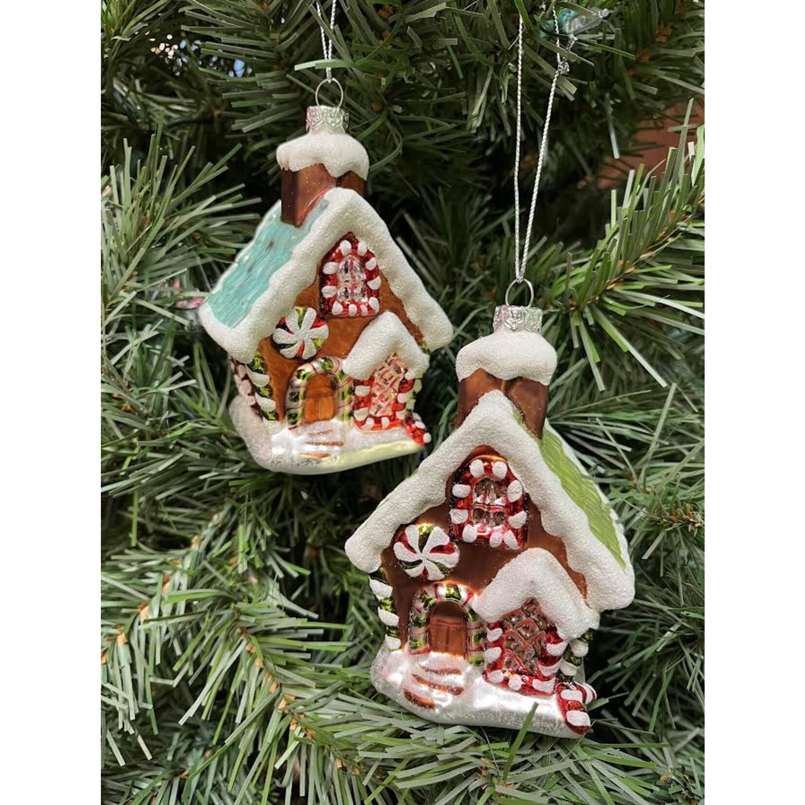 Katherine's Collection Gingerbread House Glitter Ornament