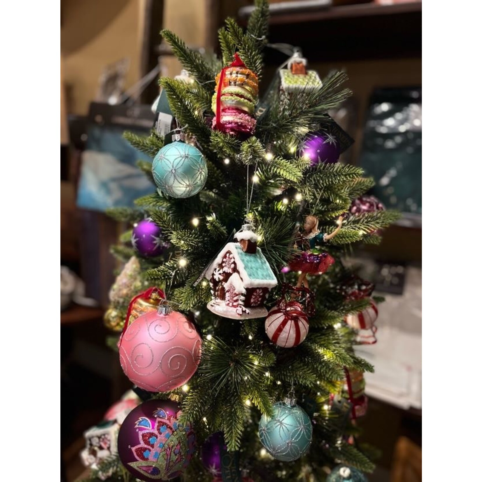 Katherine's Collection Gingerbread House Glitter Ornament