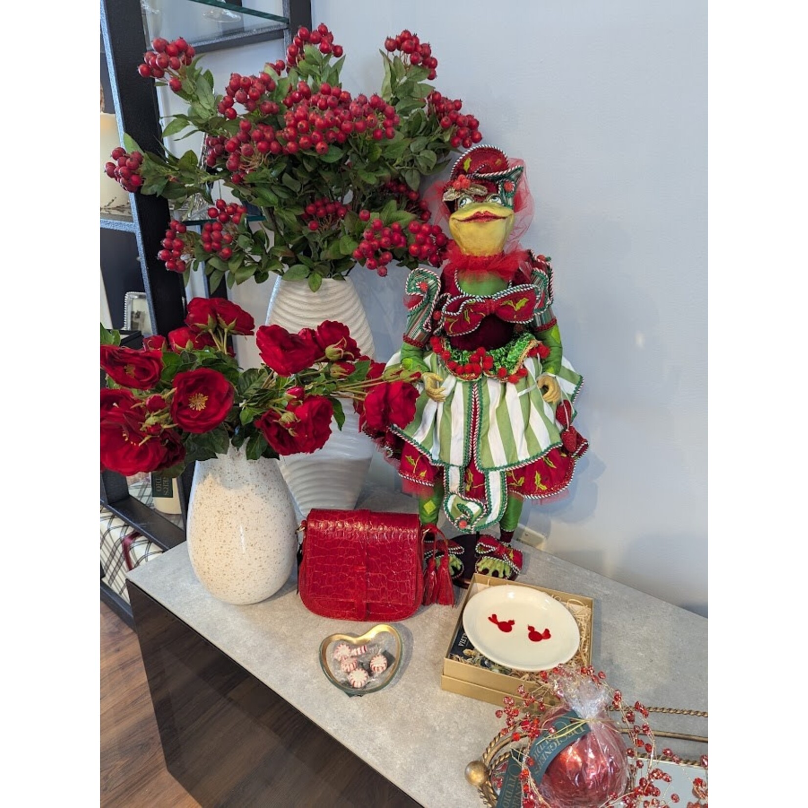 Winward Home Artificial Red English Canterbury Rose Stem 21"