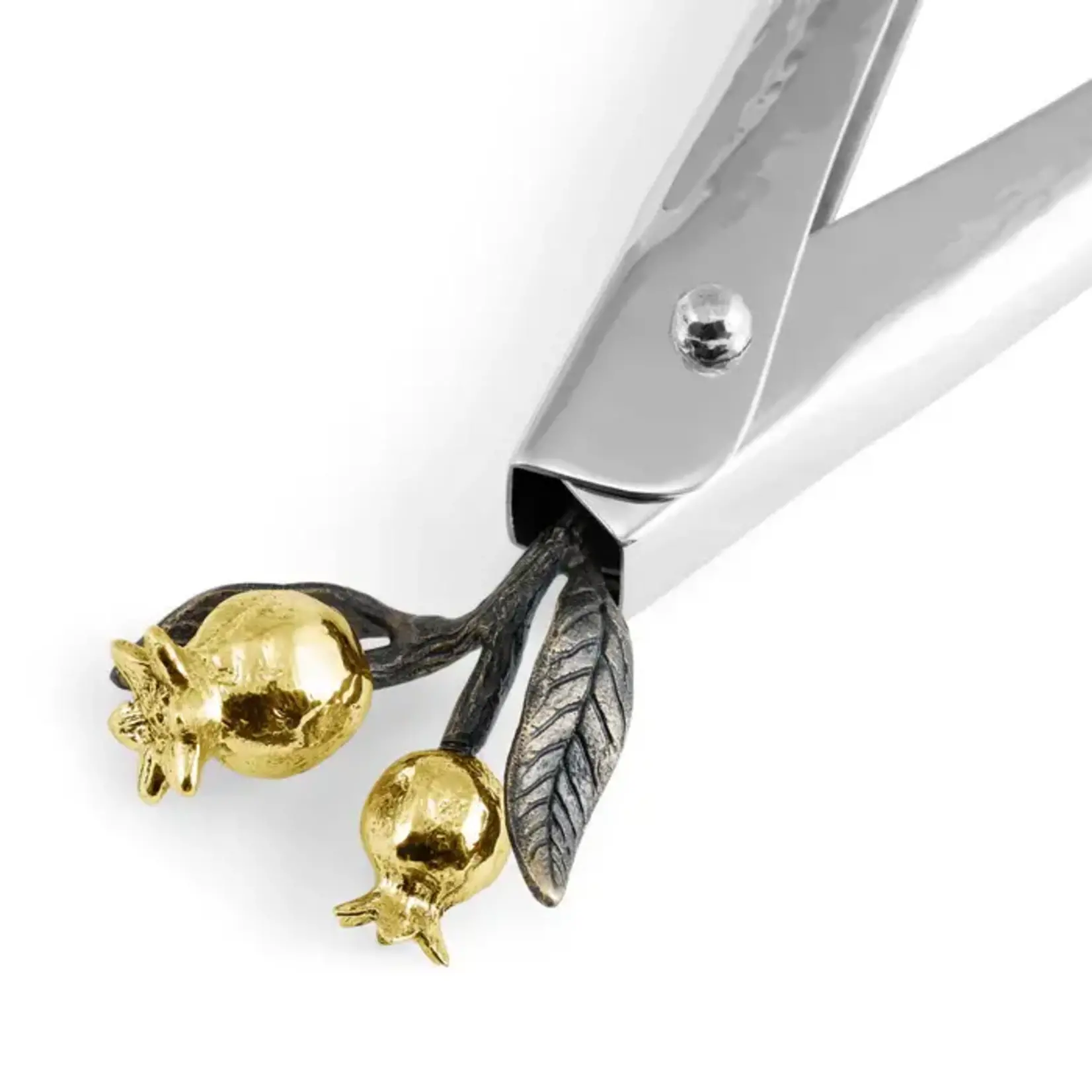 Michael Aram Pomegranate Lock Spring Tongs Large