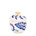Gunia Project Semiporcelain Hand Painted Floral Indigo Sugar Bowl