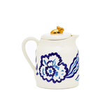 Gunia Project Semiporcelain Floral Indigo Ewer Jug
