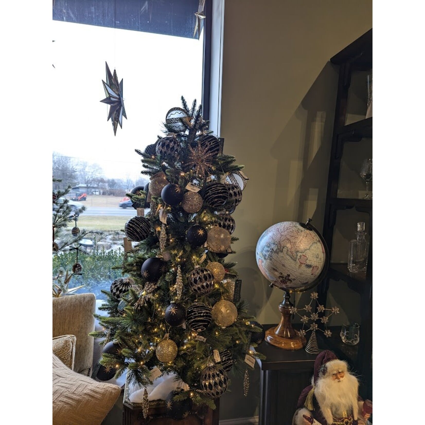 RAZ Imports Jeweled Star Iron & Glass Tree Topper Finial 10.5"