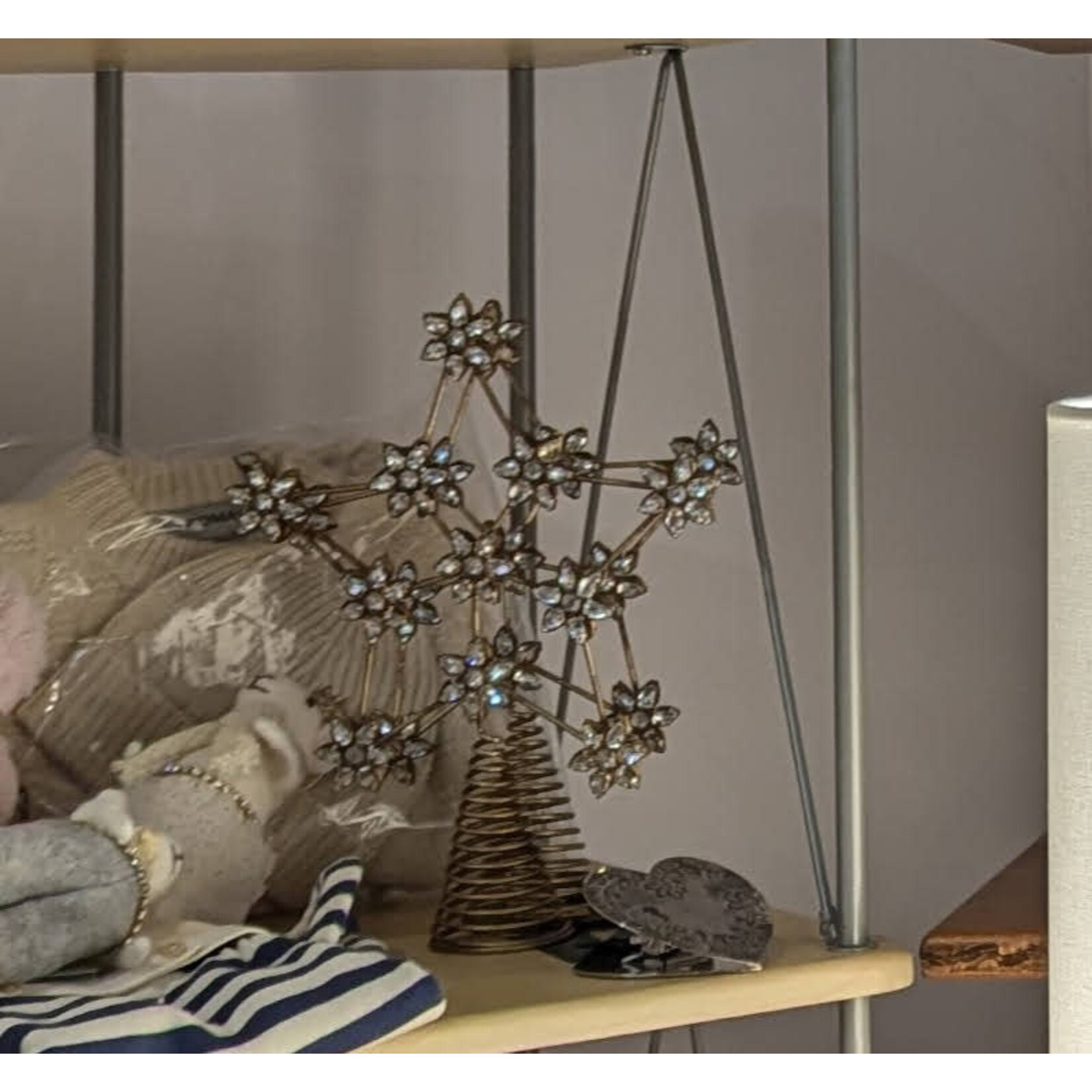RAZ Imports Jeweled Star Tree Topper 10.5" Finial