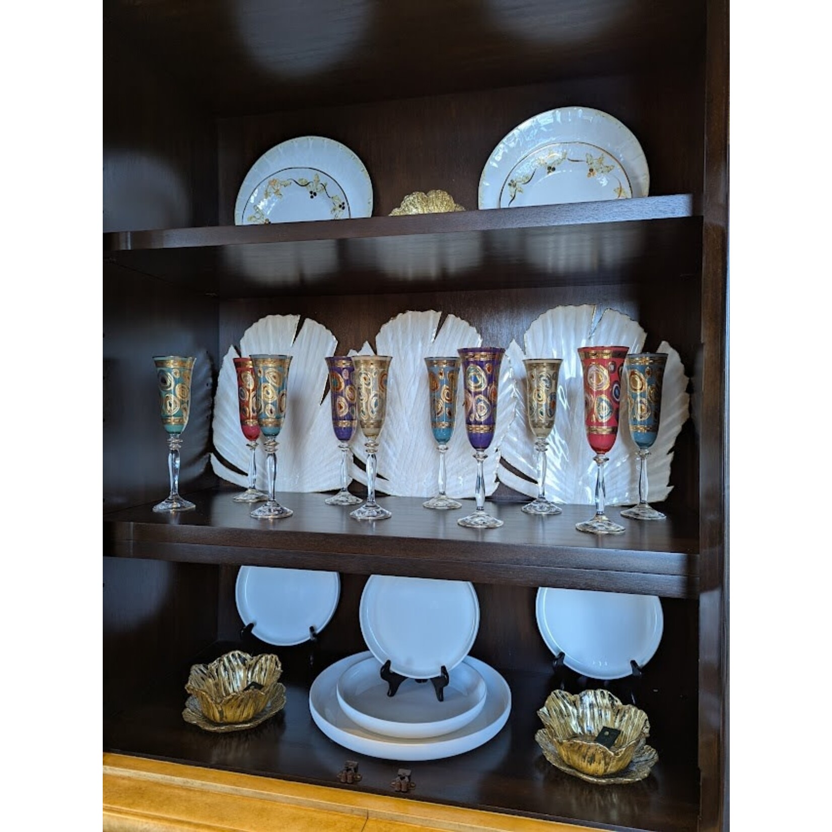 Vietri Rufolo Glass Gold Canape Plate