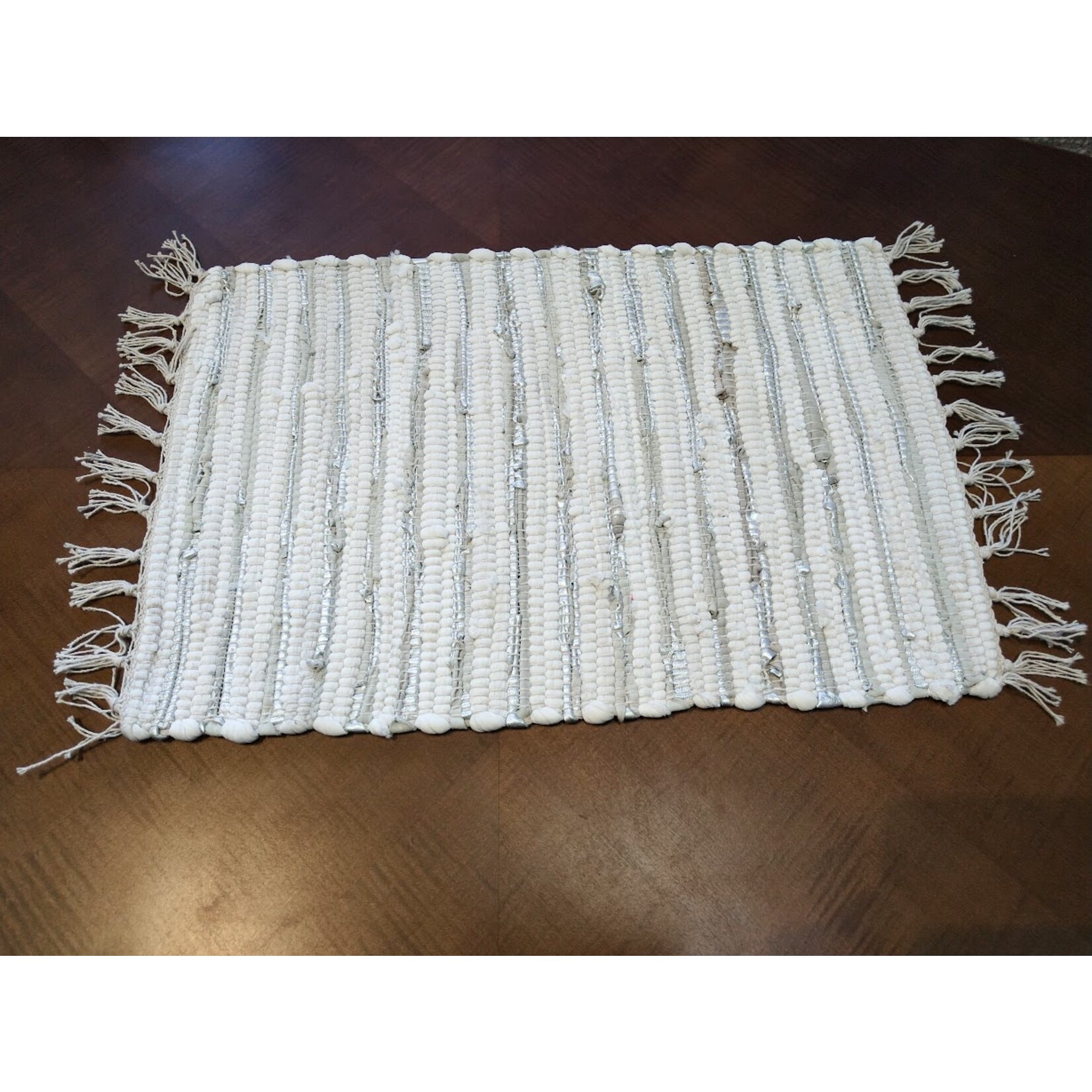 Saro Trading Company Foil Stripe Chindi Placemat