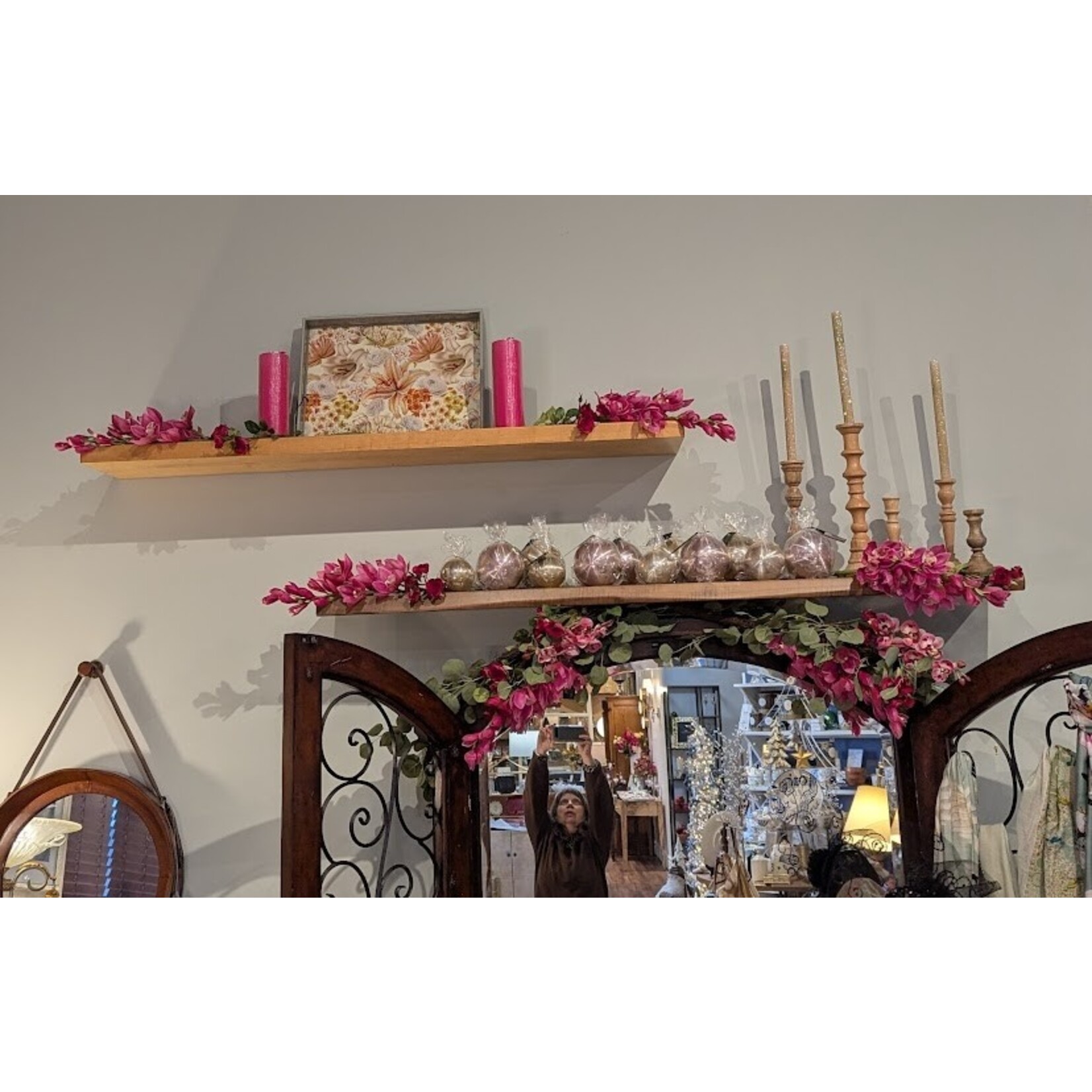 Winward Home Artificial Pink Phalaenopsis Orchid Stem 33"