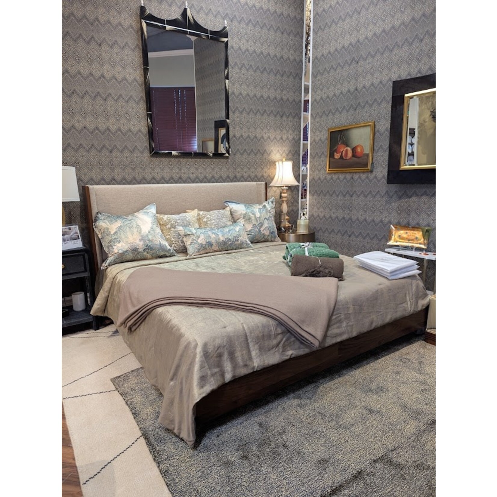 Matouk Cosmo King Sable Merino Wool Throw Blanket - 116x98