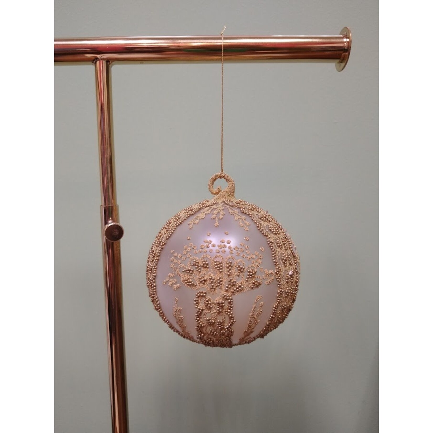 Peter Priess Gold Beaded Christmas Ornament
