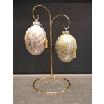 Katherine's Collection Pearlized Silver Egg Ornament