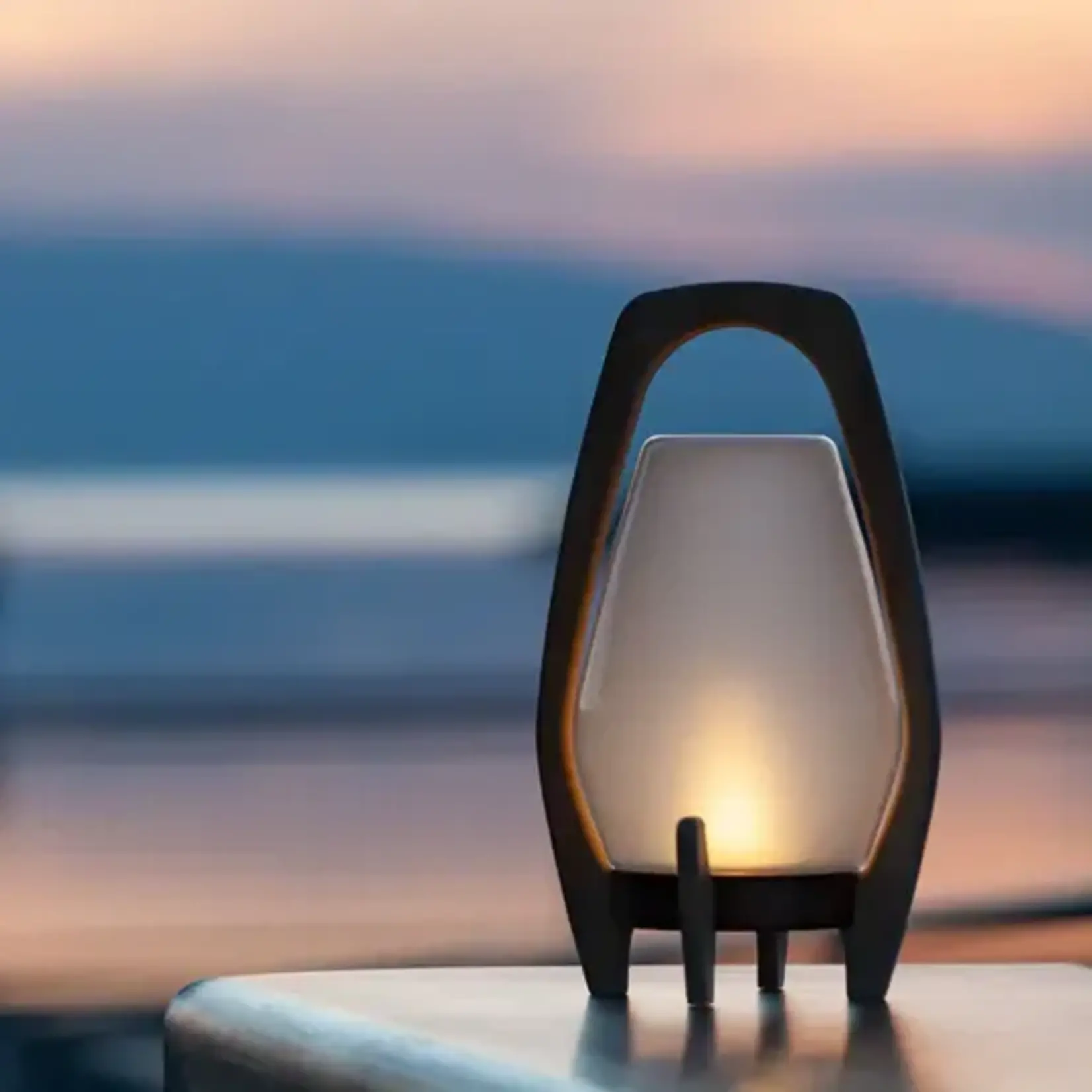 Allsop Home Garden Drifter Lantern Portable LED Lamp with Wood Frame