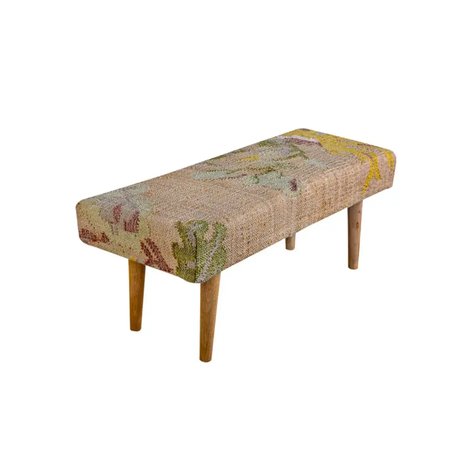 Anaya Elegant Floral Handwoven Bench