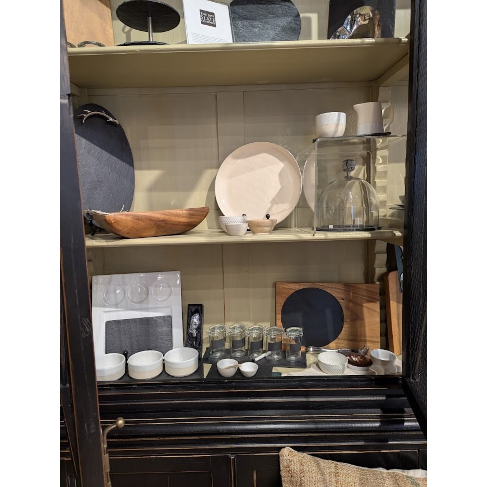 Just Slate Company Dip Bowl & Wood Paddle Board Set