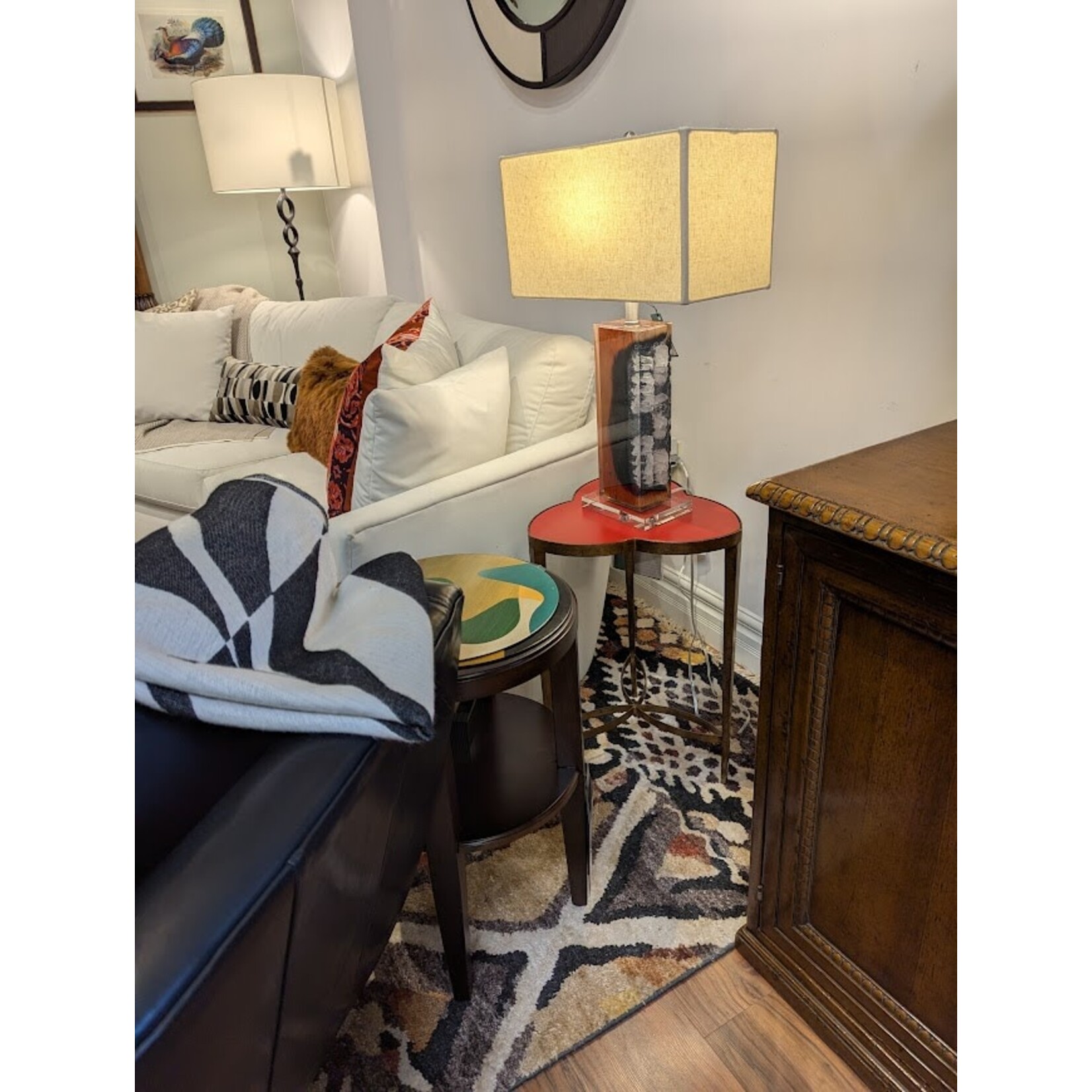 CTH Sherrill Cloverleaf Spot Table Red