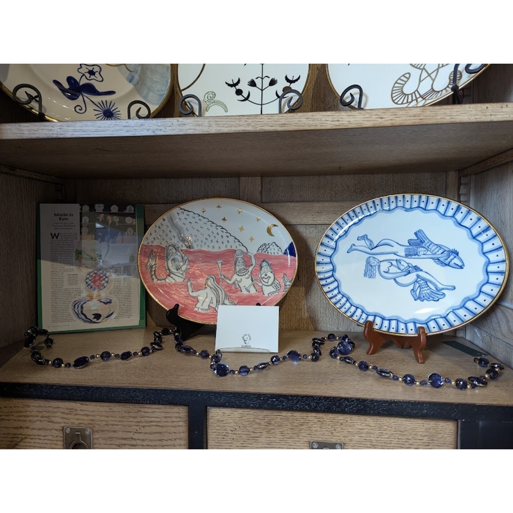 Gunia Project Vedmid-Hora and Mermaids Oval Plate