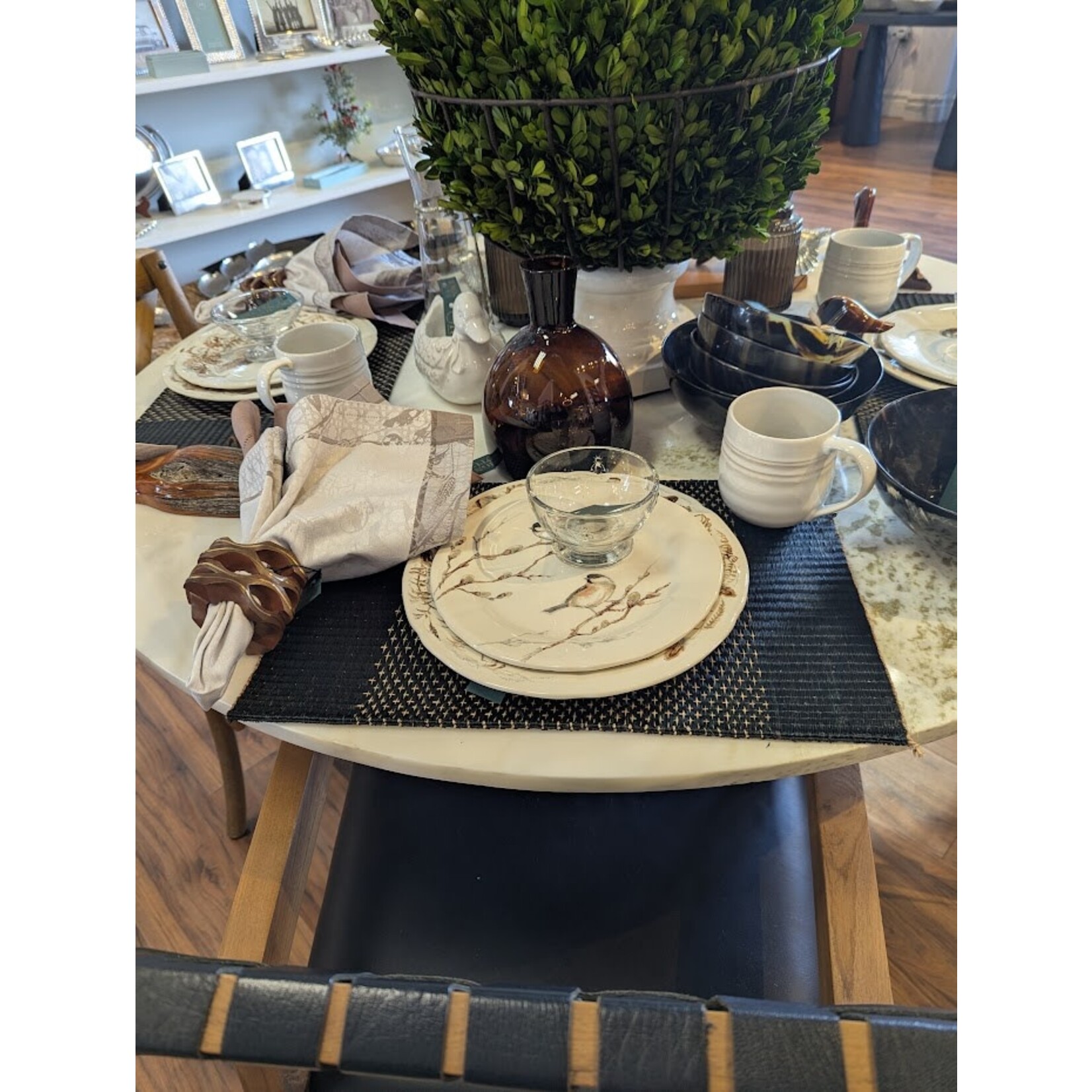 Seak Handmade Sedge Placemat Midnight Collection Star Large