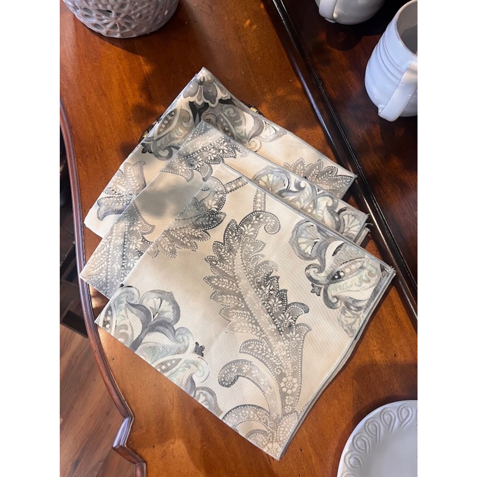 Karen Lee Ballard Centerpiece Napkin Neutral Grey