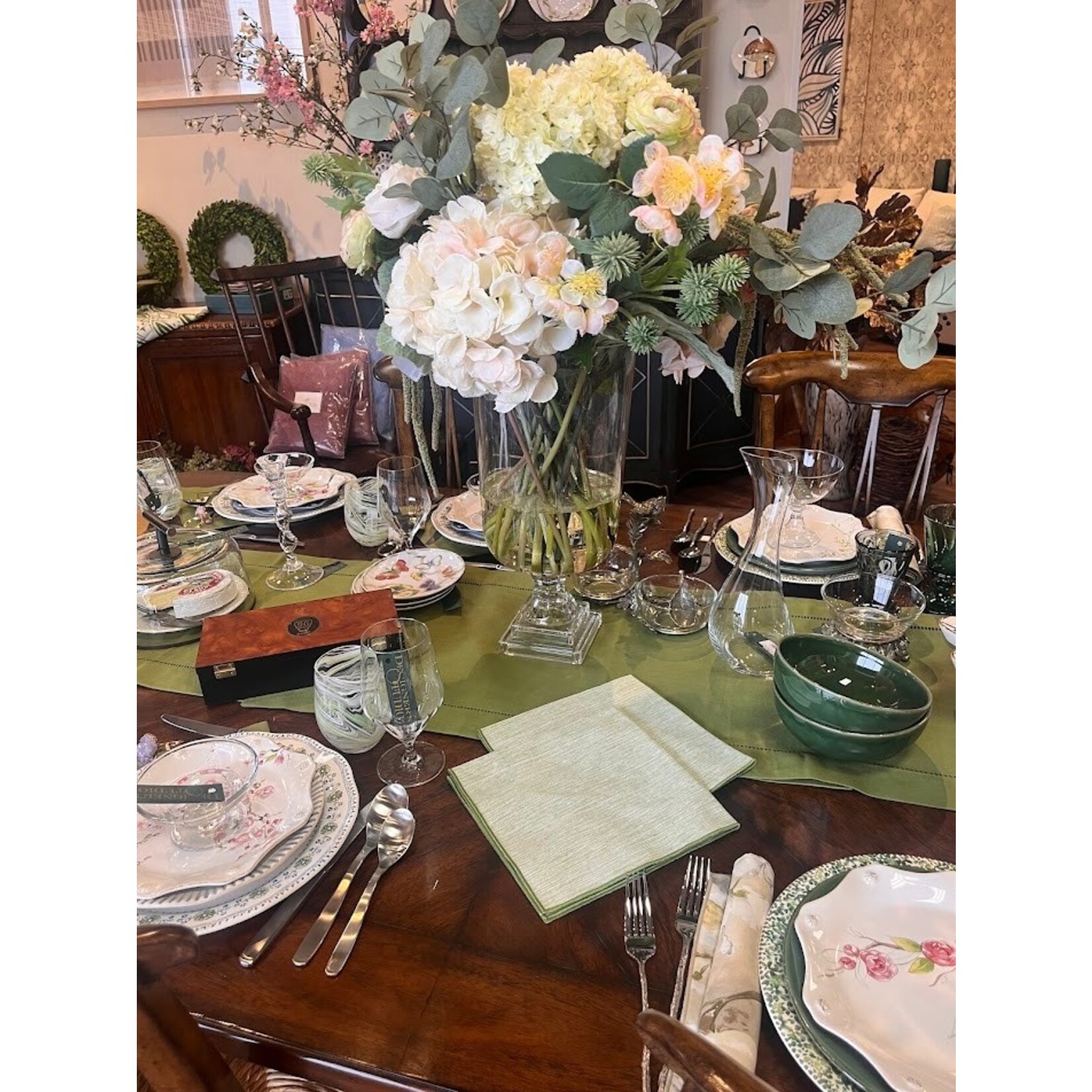 Karen Lee Ballard Jungle Green Striated Napkin