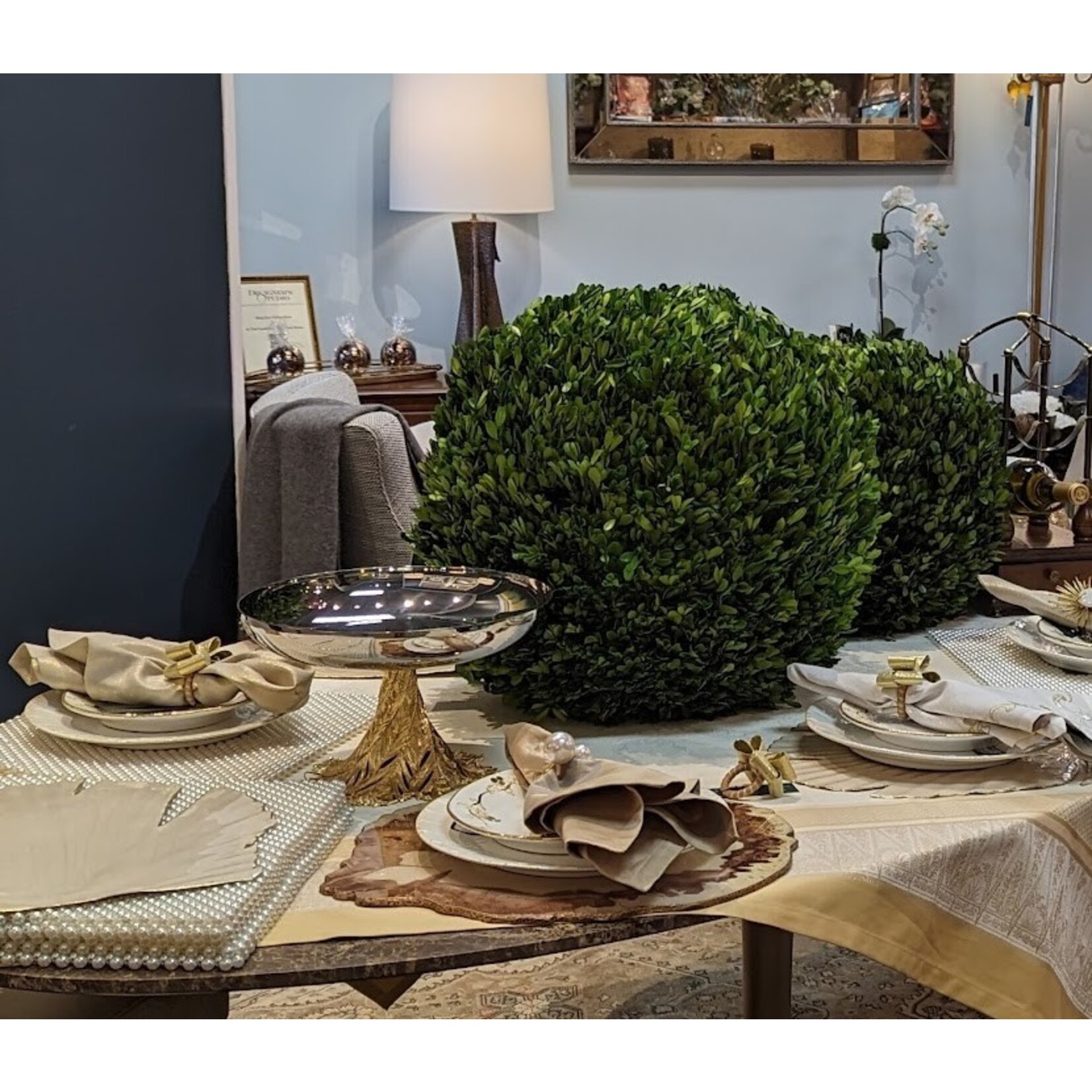 Kim Seybert Pearl Ivory & Gold Napkin Ring