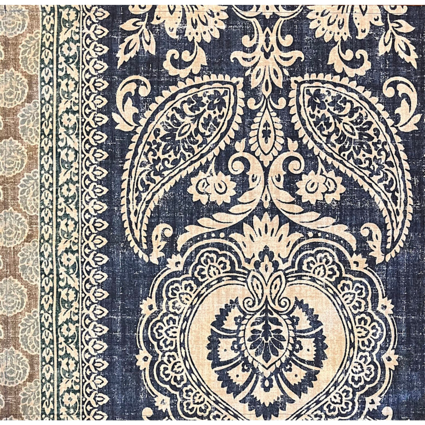 Karen Lee Ballard Indigo Folk Print Napkin