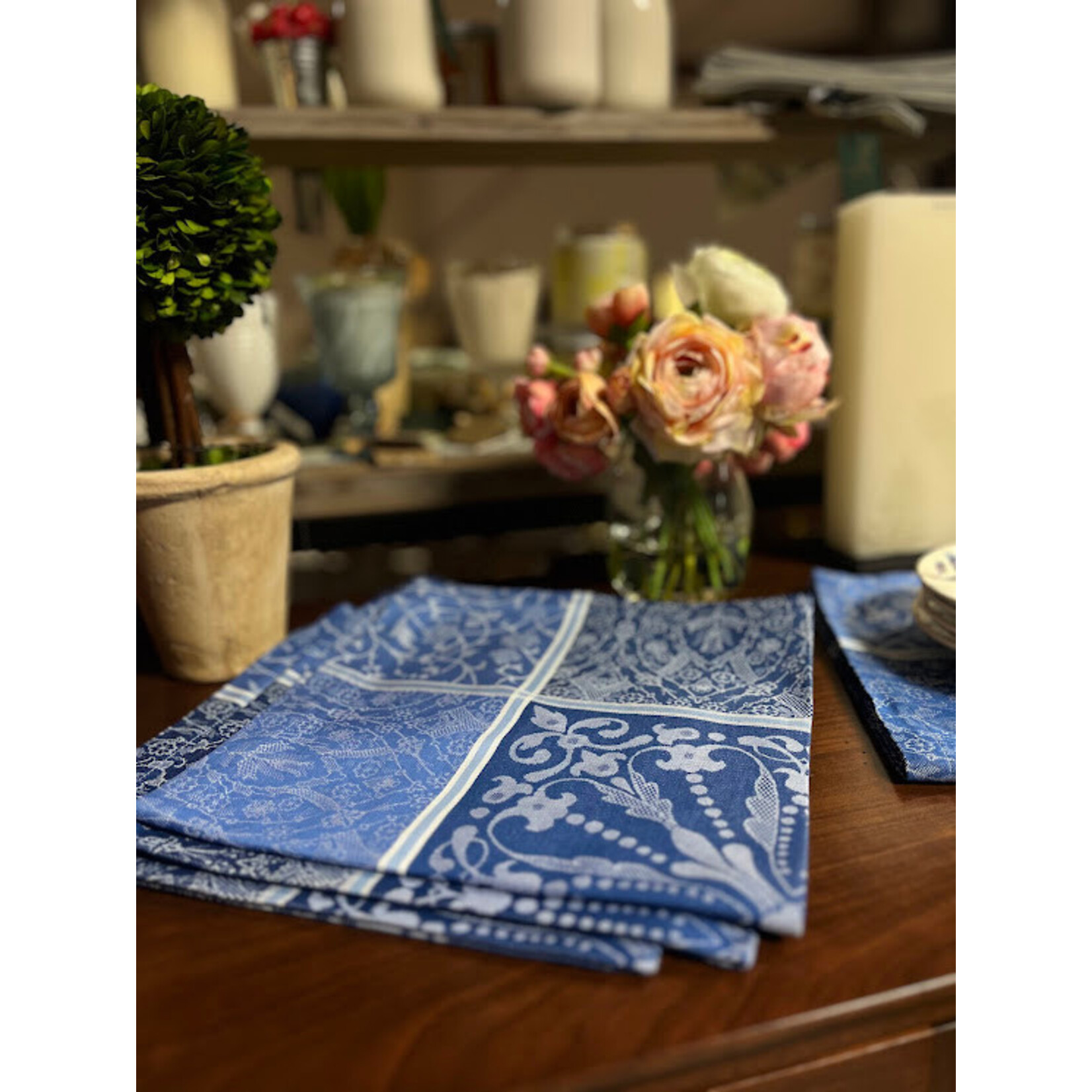 Garnier Thiebaut Cassandra Saphir Cotton Napkin