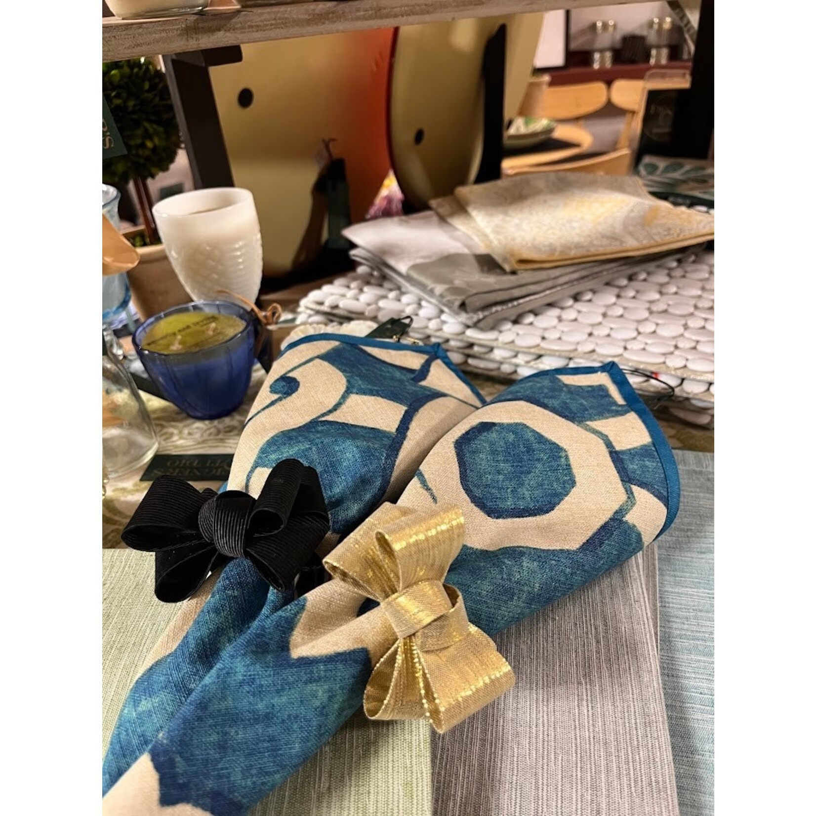 Karen Lee Ballard Think Big Peacock Ribbon Napkin