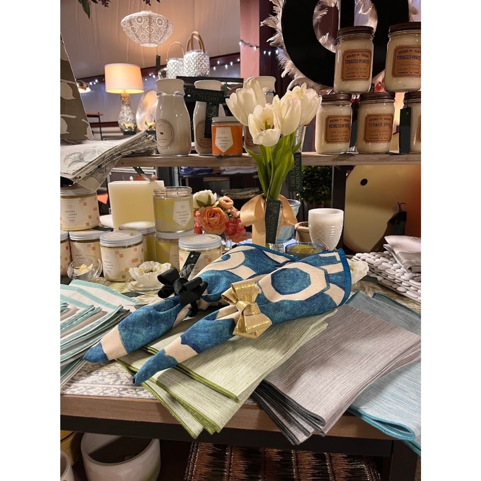 Karen Lee Ballard Think Big Peacock Ribbon Napkin