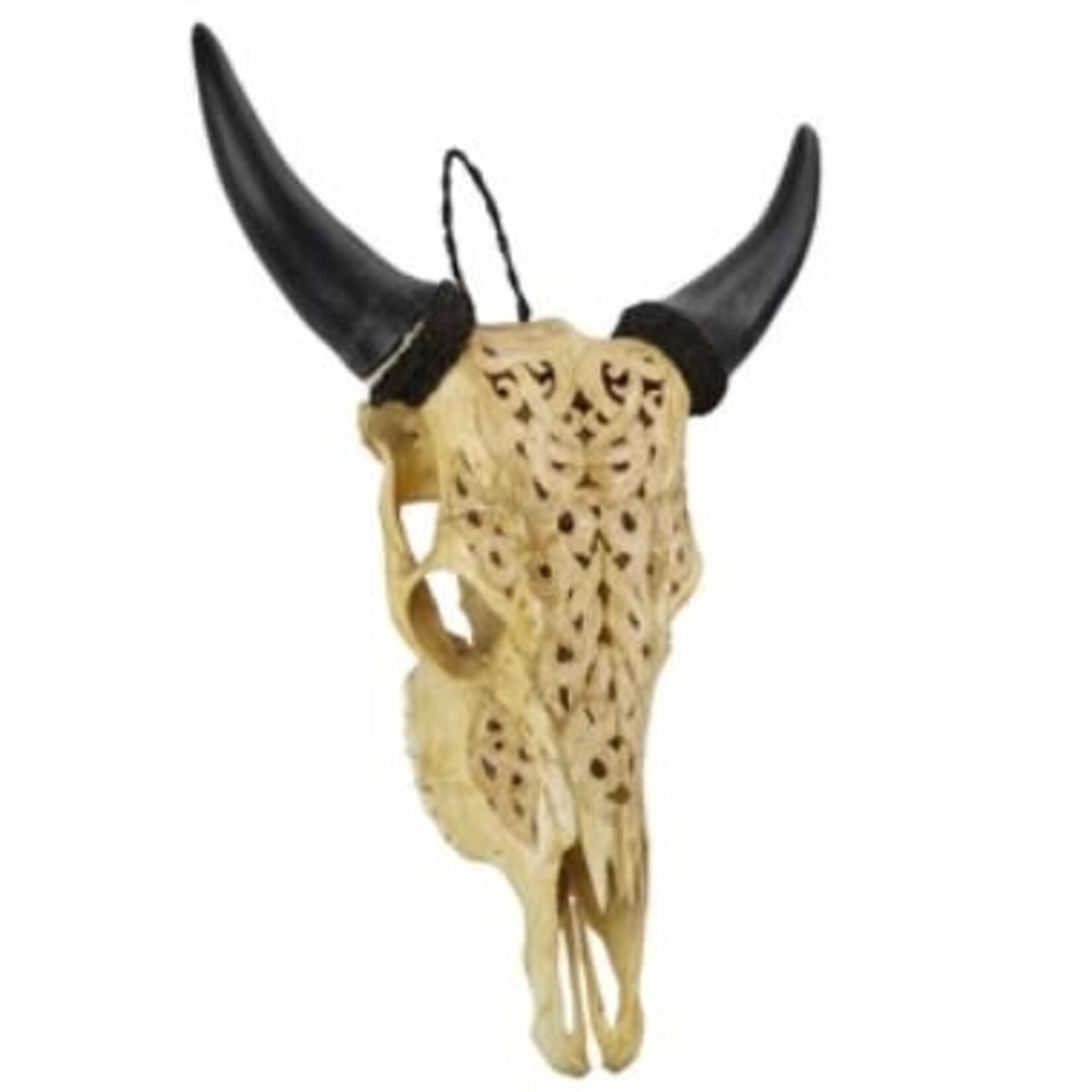 Blue Ocean Traders Carved Skull Large White