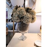 Botanica Crystal Vase with Blue Preserved Hydrangeas