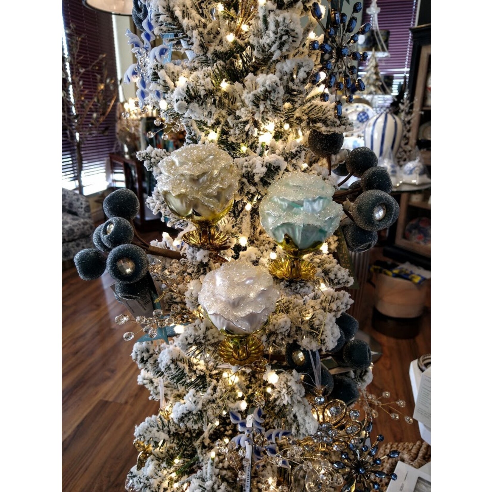 Katherine's Collection Antoinette Glass Rose Clip Ornament