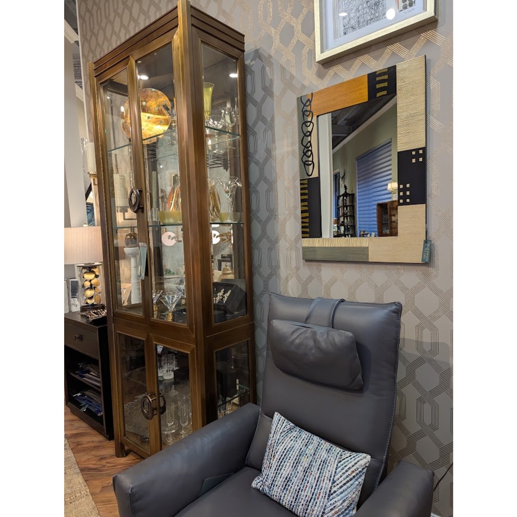 Brazilian Home Argola Marron Large Decorative Wall Mirror