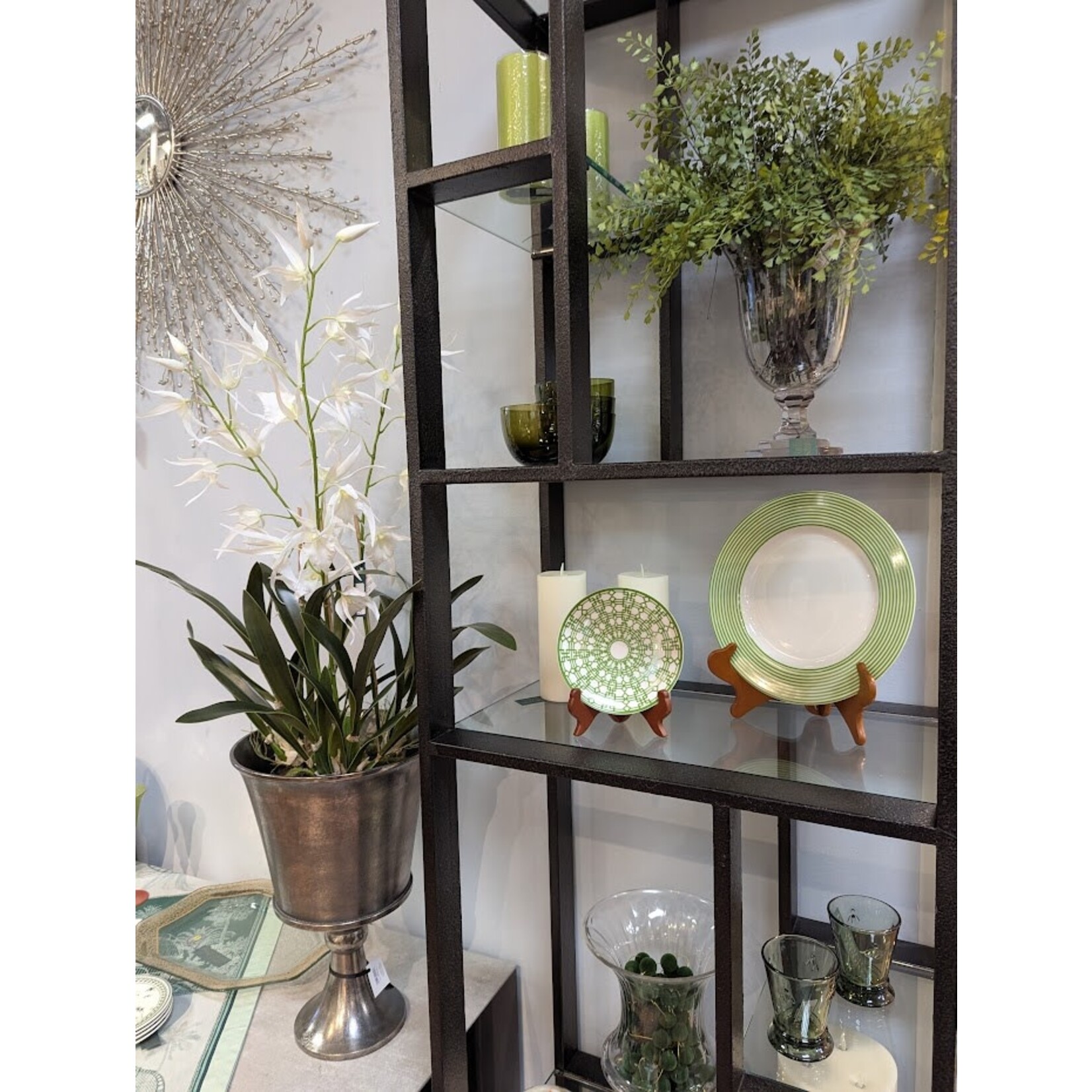 Caskata Newport Stripe Verde Rimmed Dinner Plate