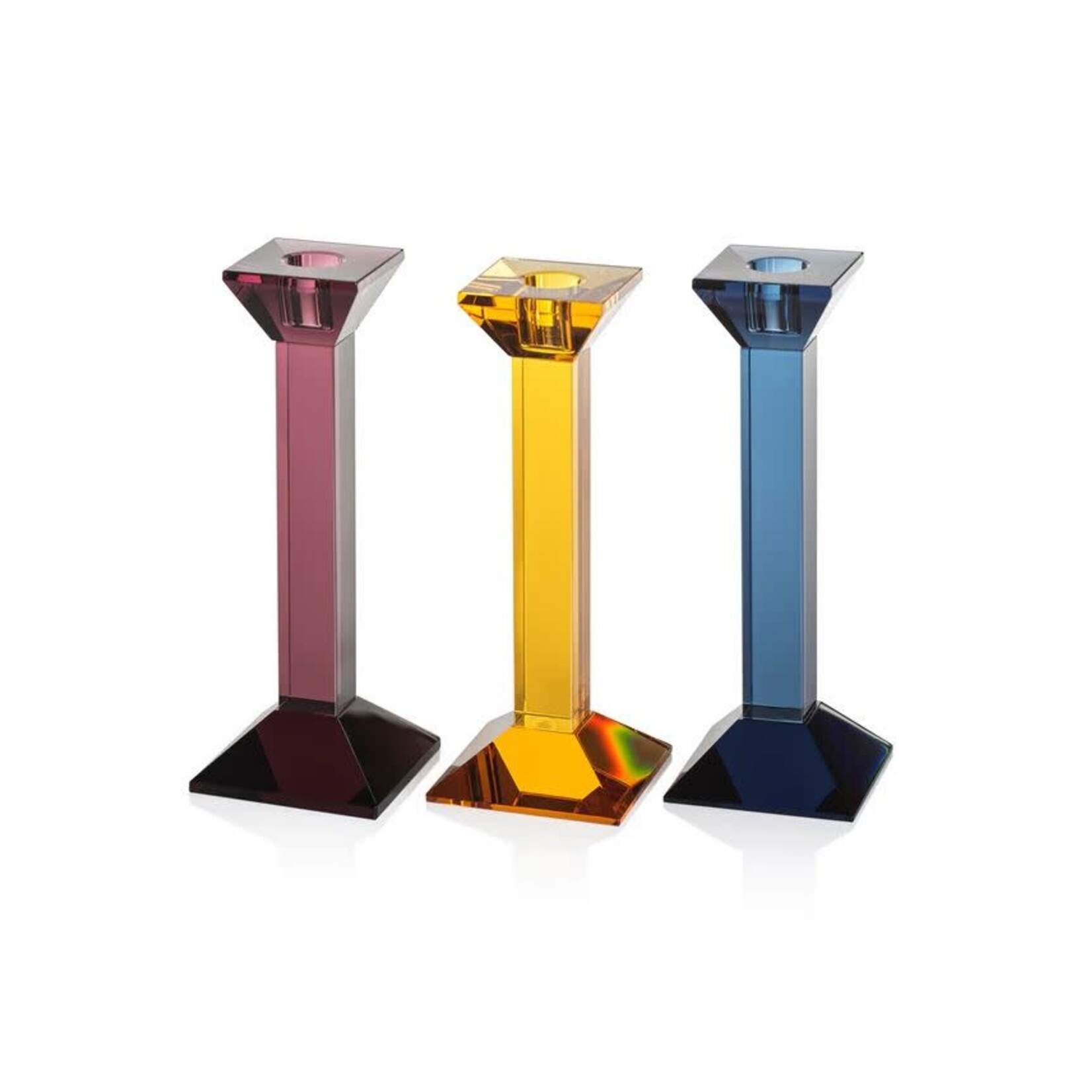 Zodax Glass Crystal Taper Candle Holder
