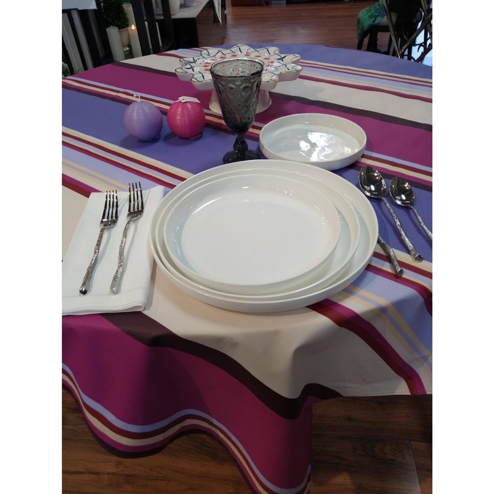 La Maisonnette Sebastian Violet Tablecloth
