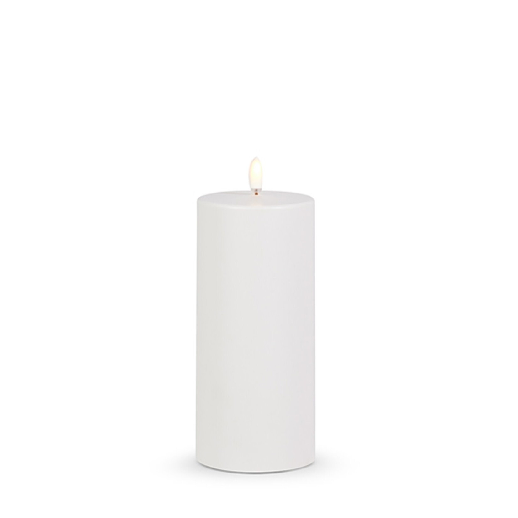 RAZ Imports Outdoor White Pillar Flameless Candle 3x7