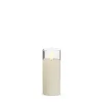 RAZ Imports Clear Glass Ivory Pillar Flameless Candle 2"x5"