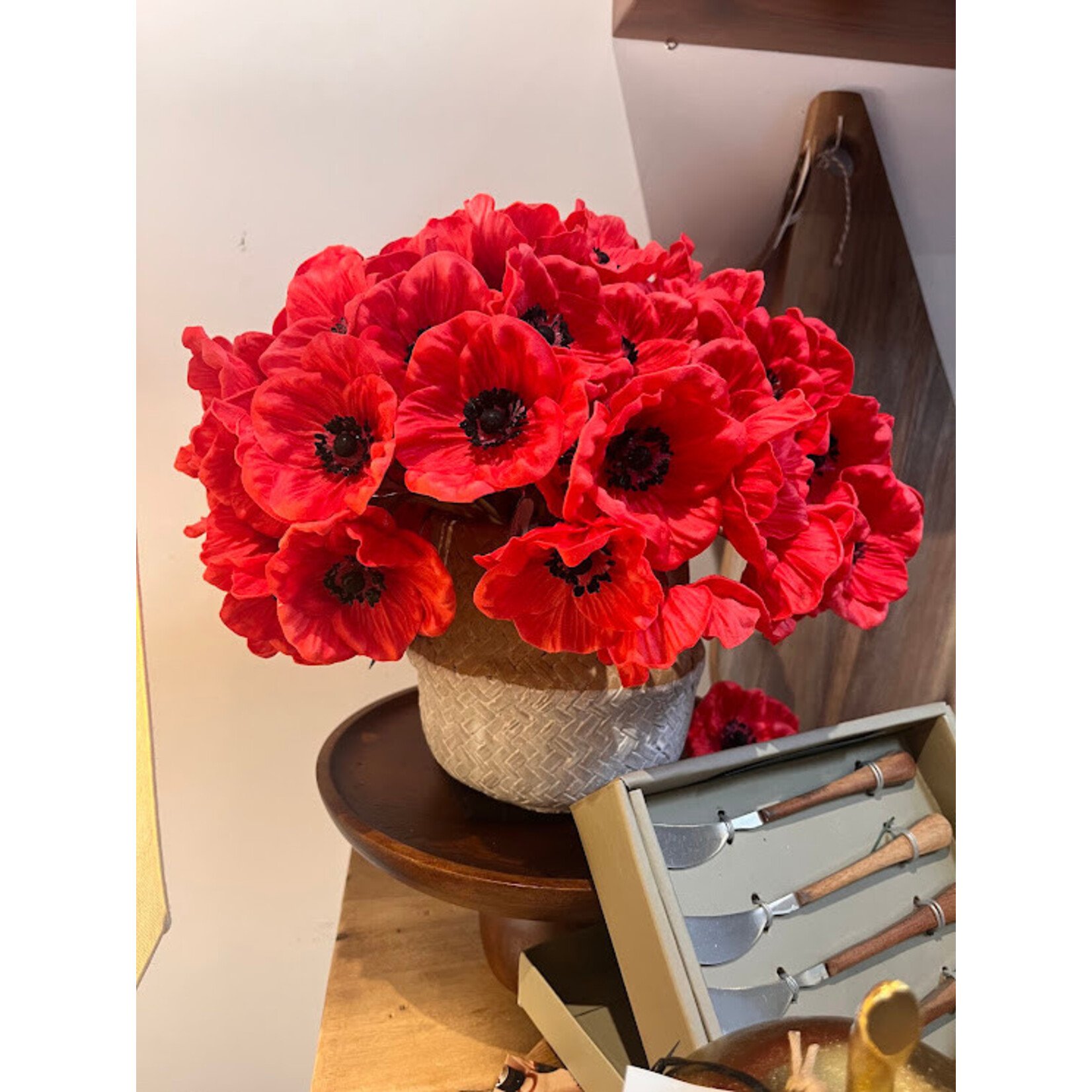 Napa Home and Garden Basket Weave Natural & White Belly Cachepot - Small 6.25" x 5.5"