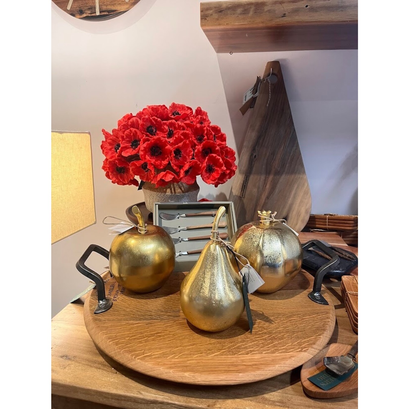 Winward Home Artificial Red Poppy Floral Bouquet 9"