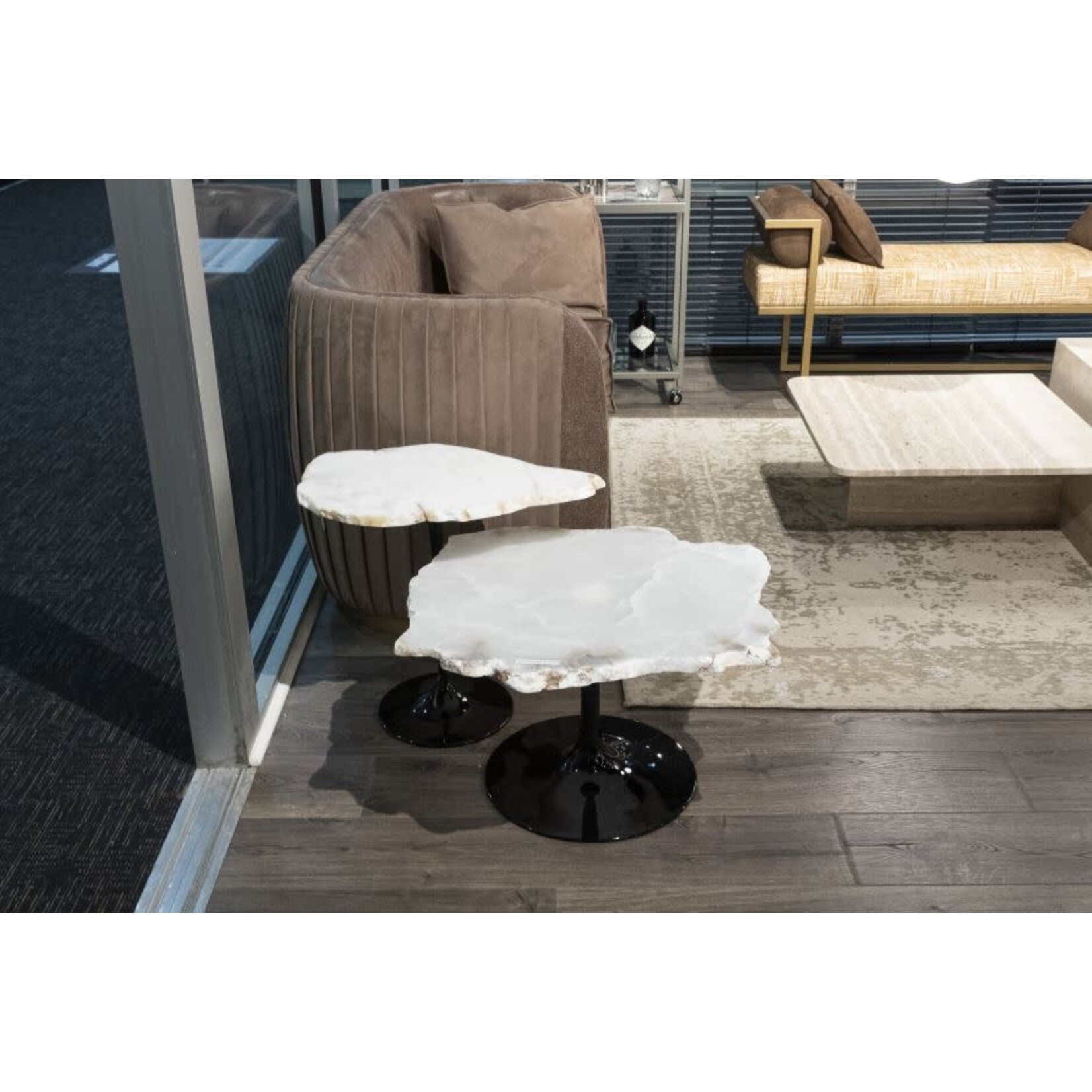 Stone International Alabaster Side Table