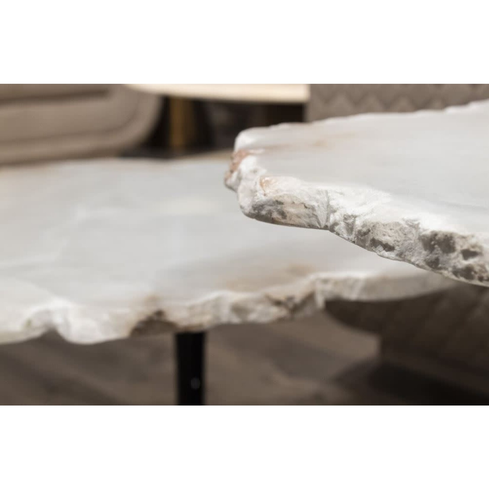 Stone International Alabaster Side Table